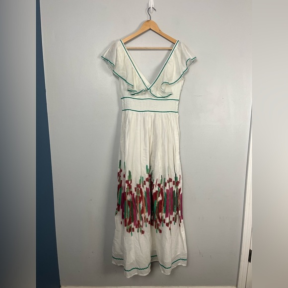 Le Sirenuse Positano midi white ruffle dress size IT 38 / us 2 - Picture 2 of 8